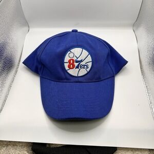 Rare Philadelphia 87ers Size Small Hat Cap Blue Strap Back NBA
